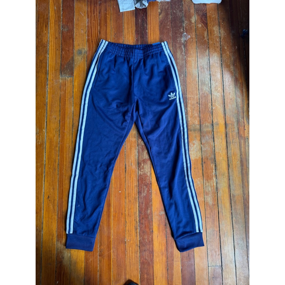 Adidas Originals SST Track Pants Mens Small Night Sky White H06714 Slim Fit New